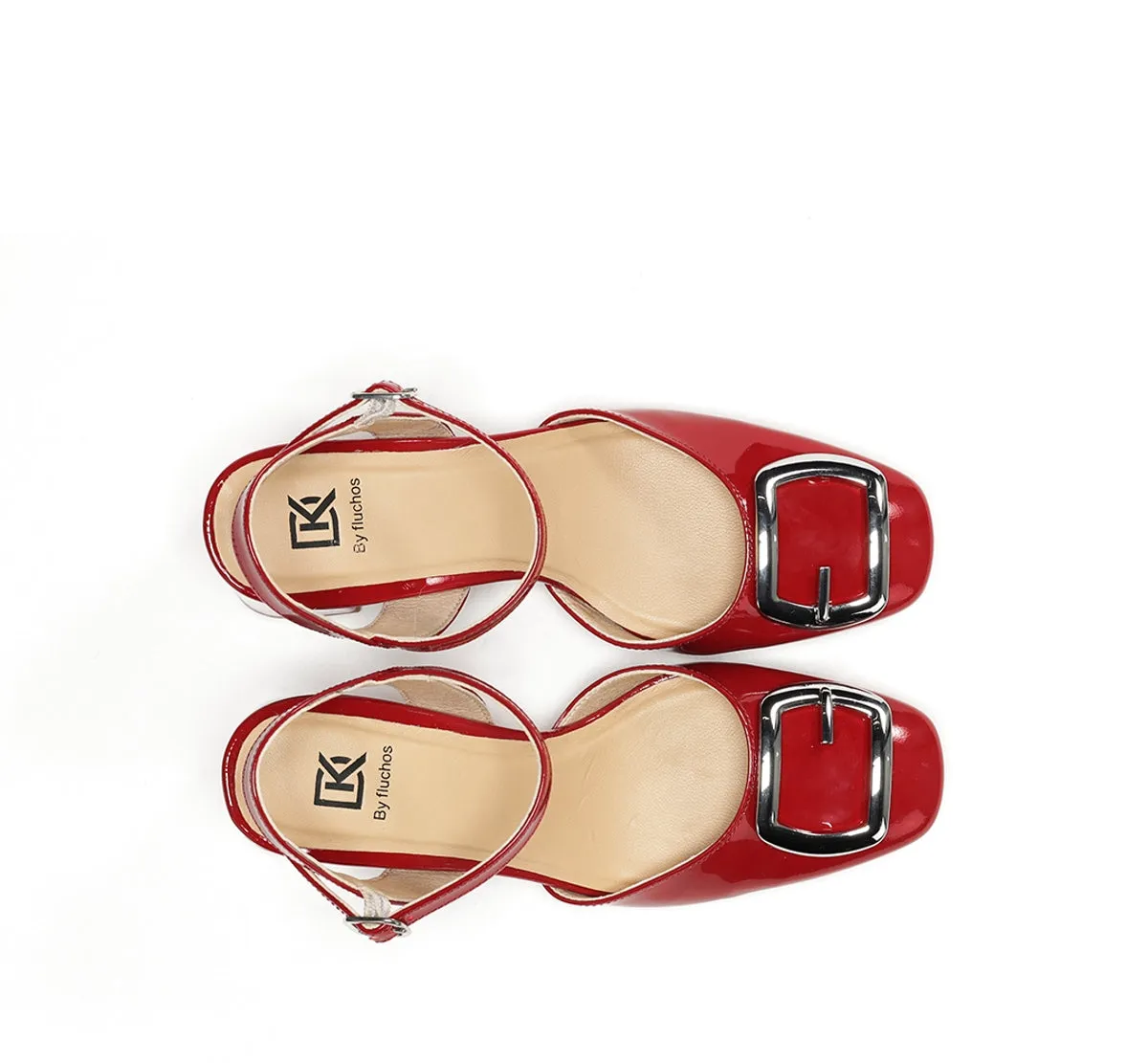 Fluchos Karla D9264 sandalo rosso tacco trapezio