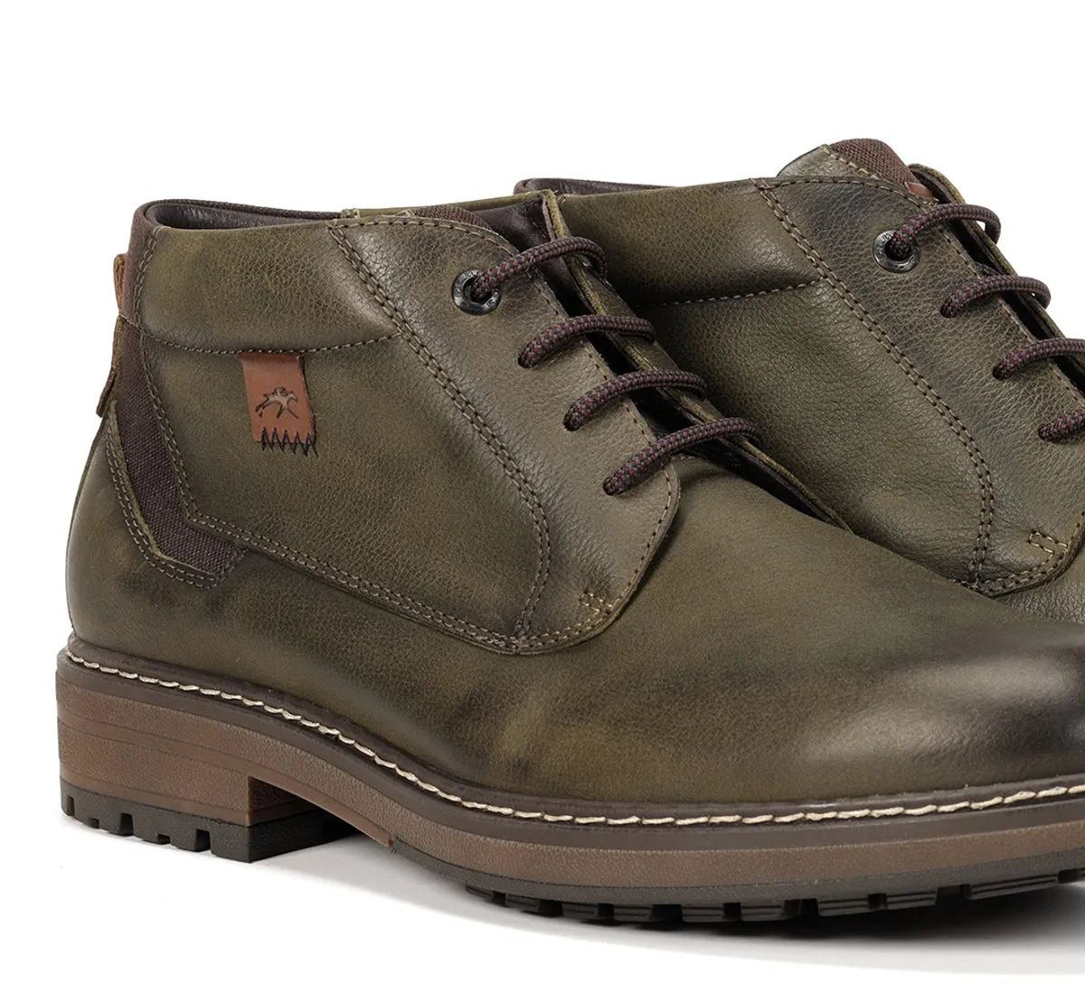 Fluchos Truman F1593 stivaletti uomo verde pelle