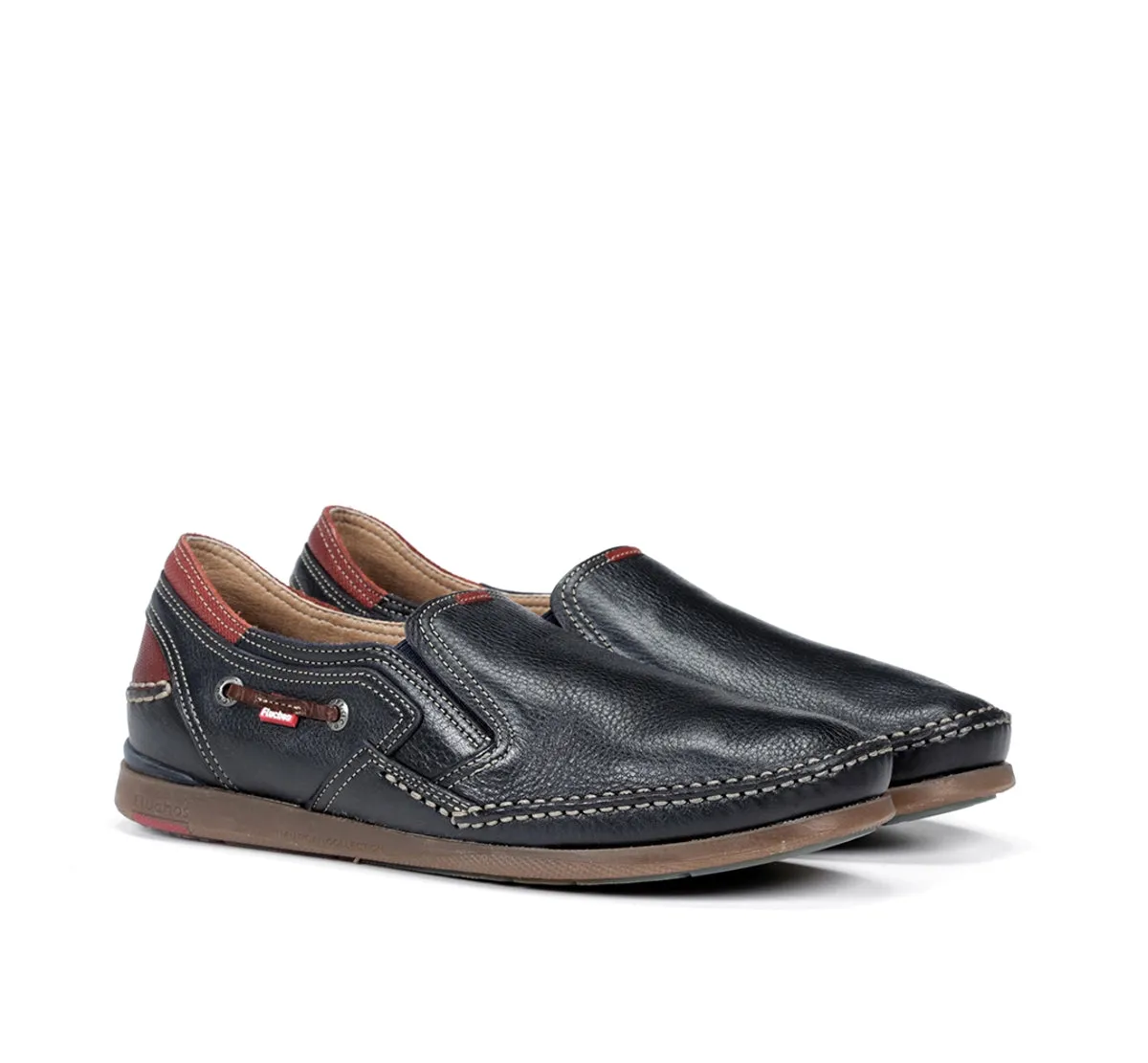 Fluchos Mariner 9883 slip on uomo blu cuciture