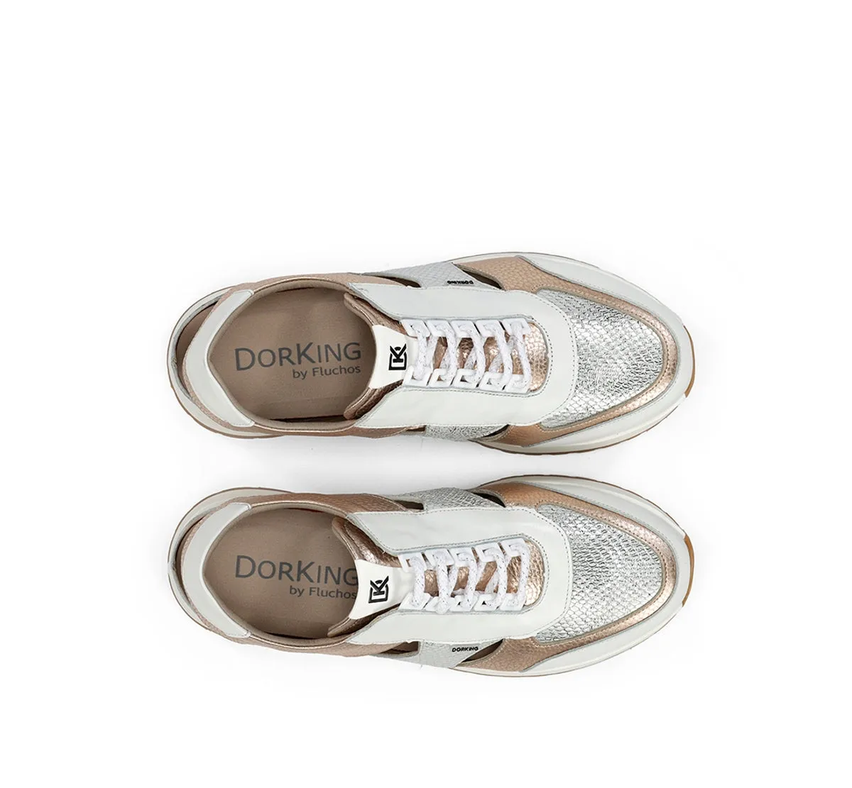 Fluchos Split D9475 sneakers oro donna platform