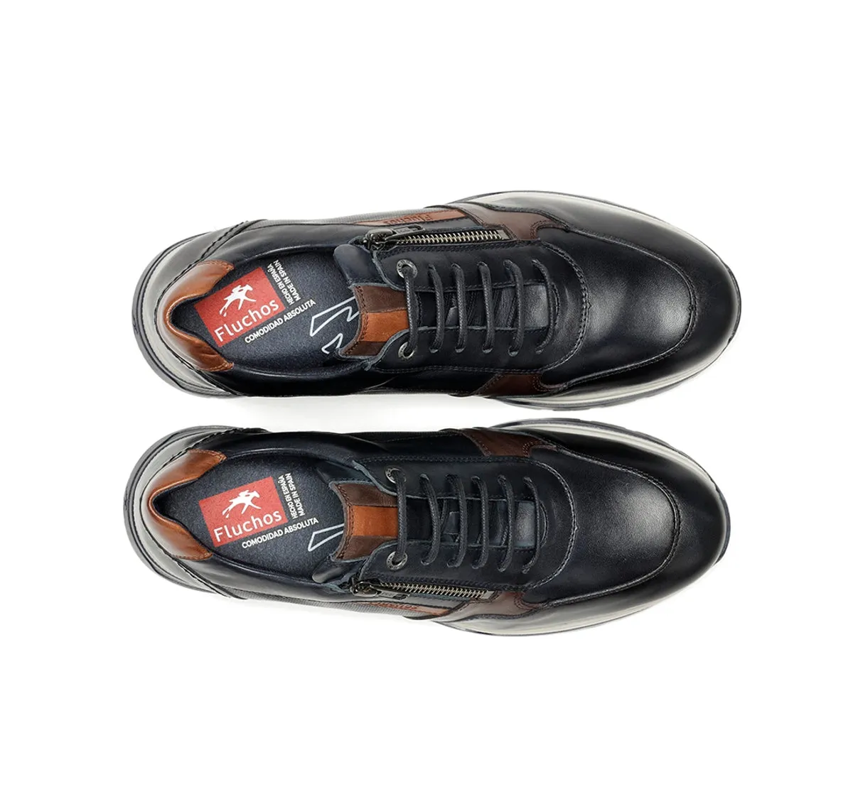 Fluchos Louis F1600 sneakers uomo blu in pelle