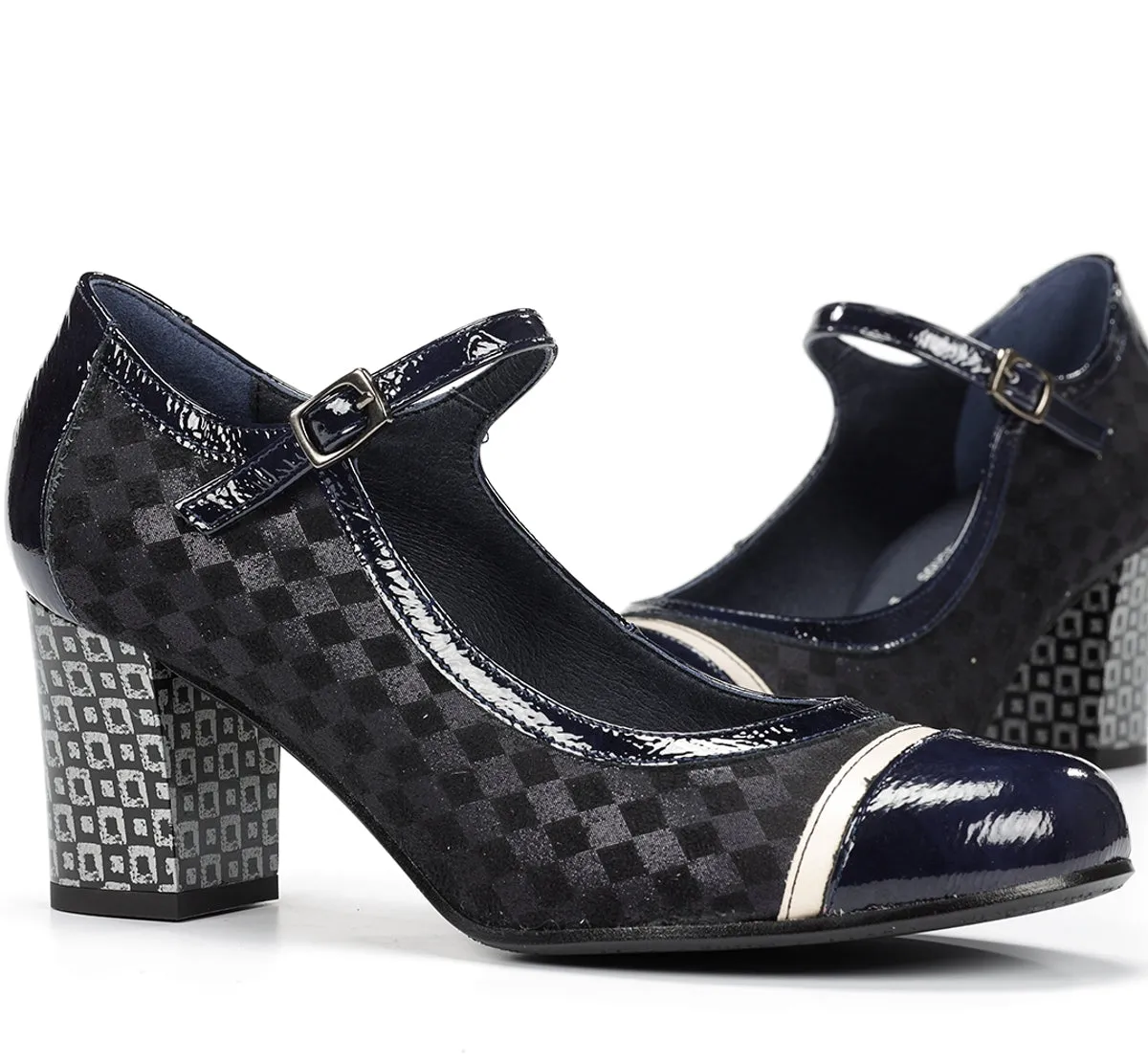 Dorking Rodin D8669 scarpe donna blu fibbia