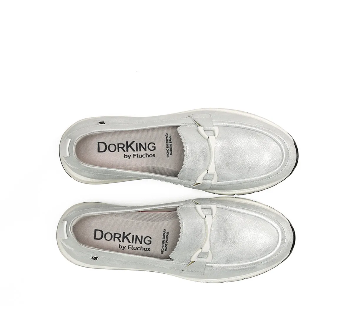 Dorking Serena D9047 mocassini donna argento sportivi