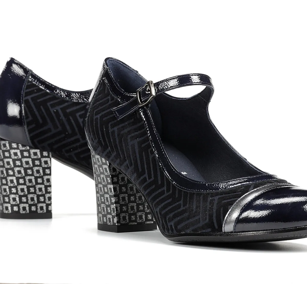 Fluchos Rodin D8669 tronchetti donna blu con fibbia