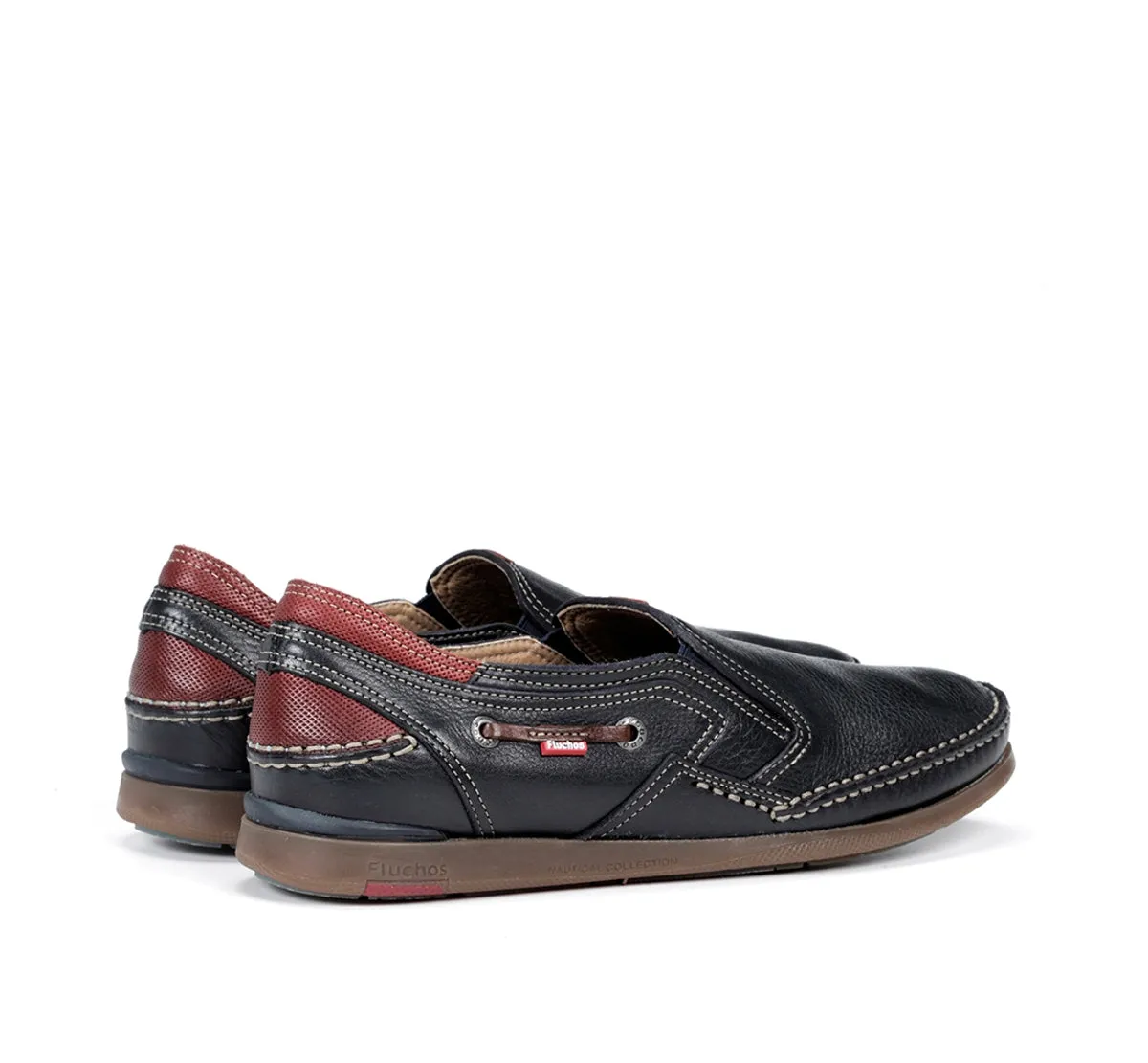 Fluchos Mariner 9883 slip on uomo blu cuciture