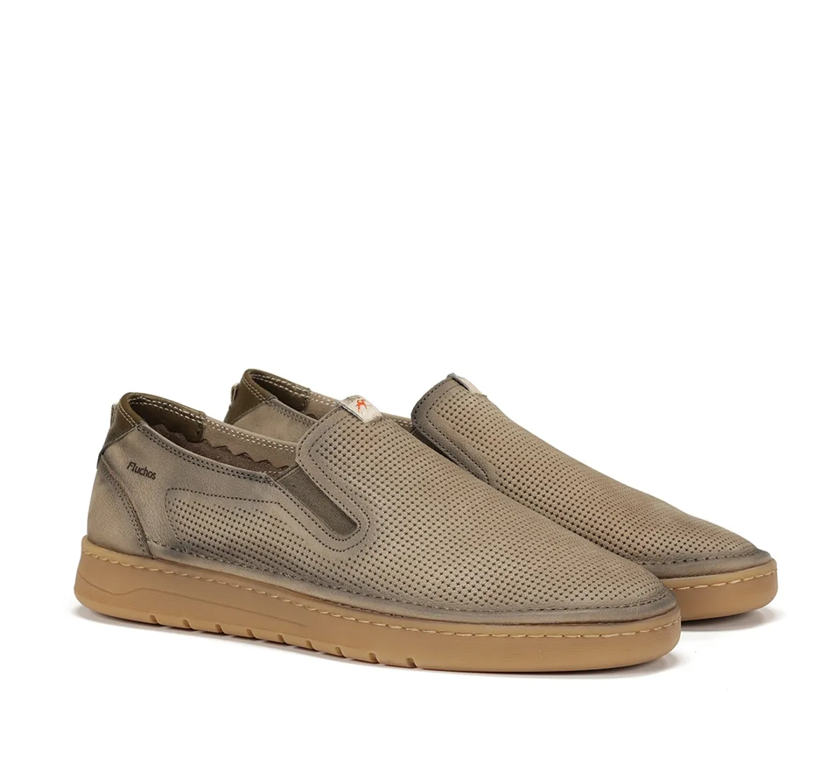 Fluchos Leo F1946 slip on uomo marrone suola retro