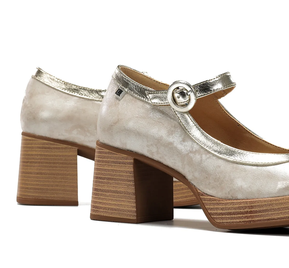 Fluchos Cristel D9661 scarpe taupe donna zeppa