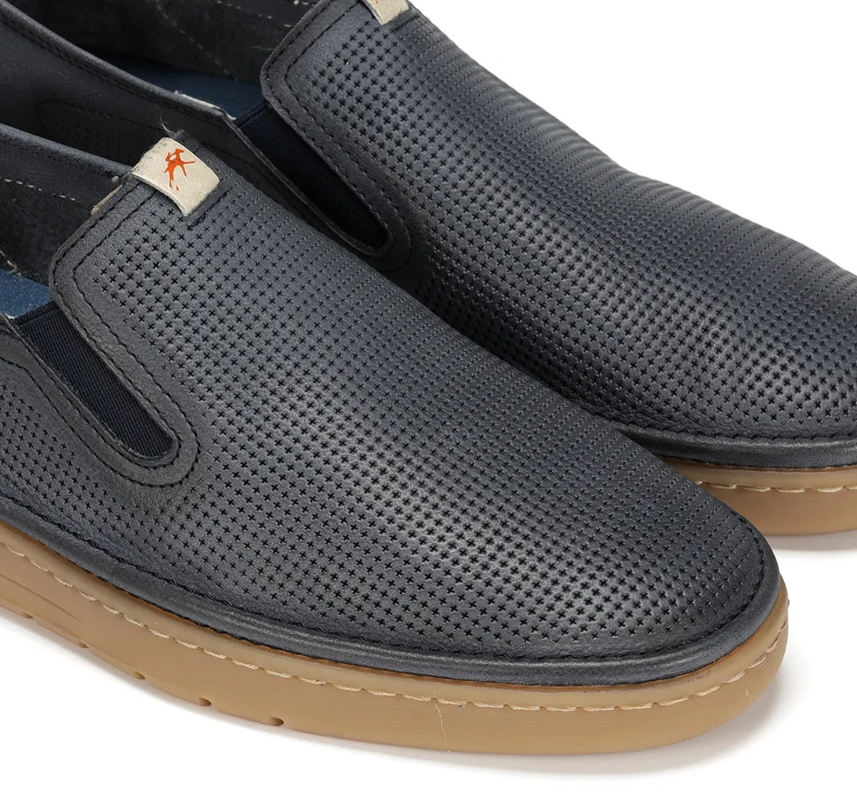 Fluchos Leo F1946 Slip On Uomo Blu Suola Caramello