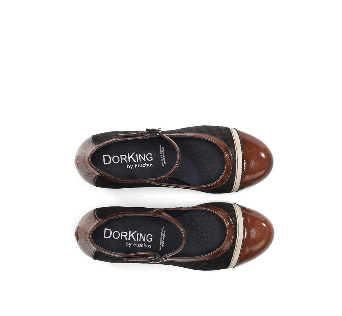 Dorking Rodin D8669 Scarpa Marrone Donna Fibbia Caviglia
