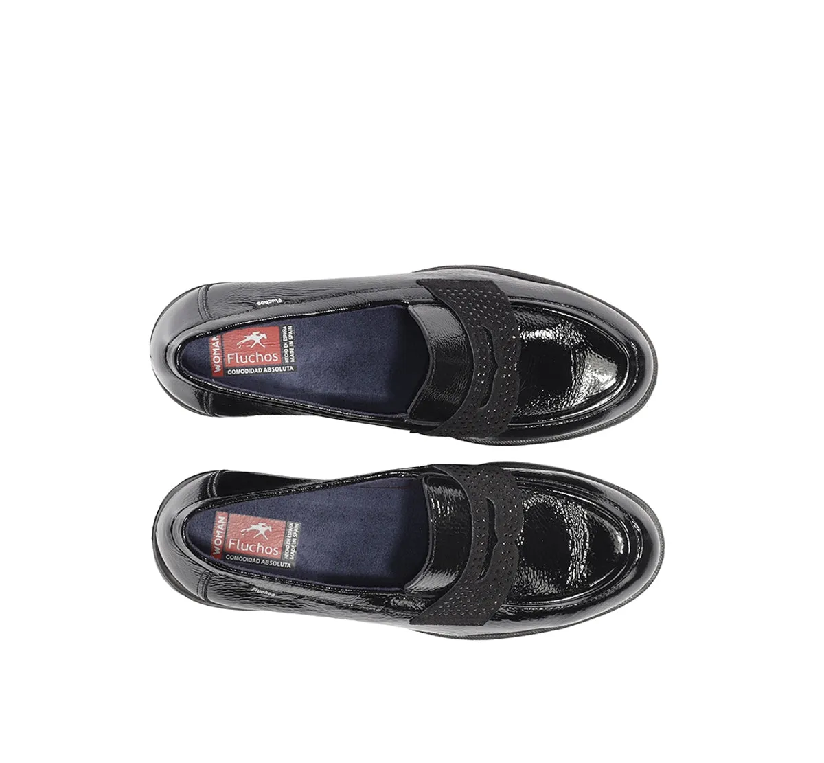 Fluchos Fugaz F2517 mocassini donna neri platform