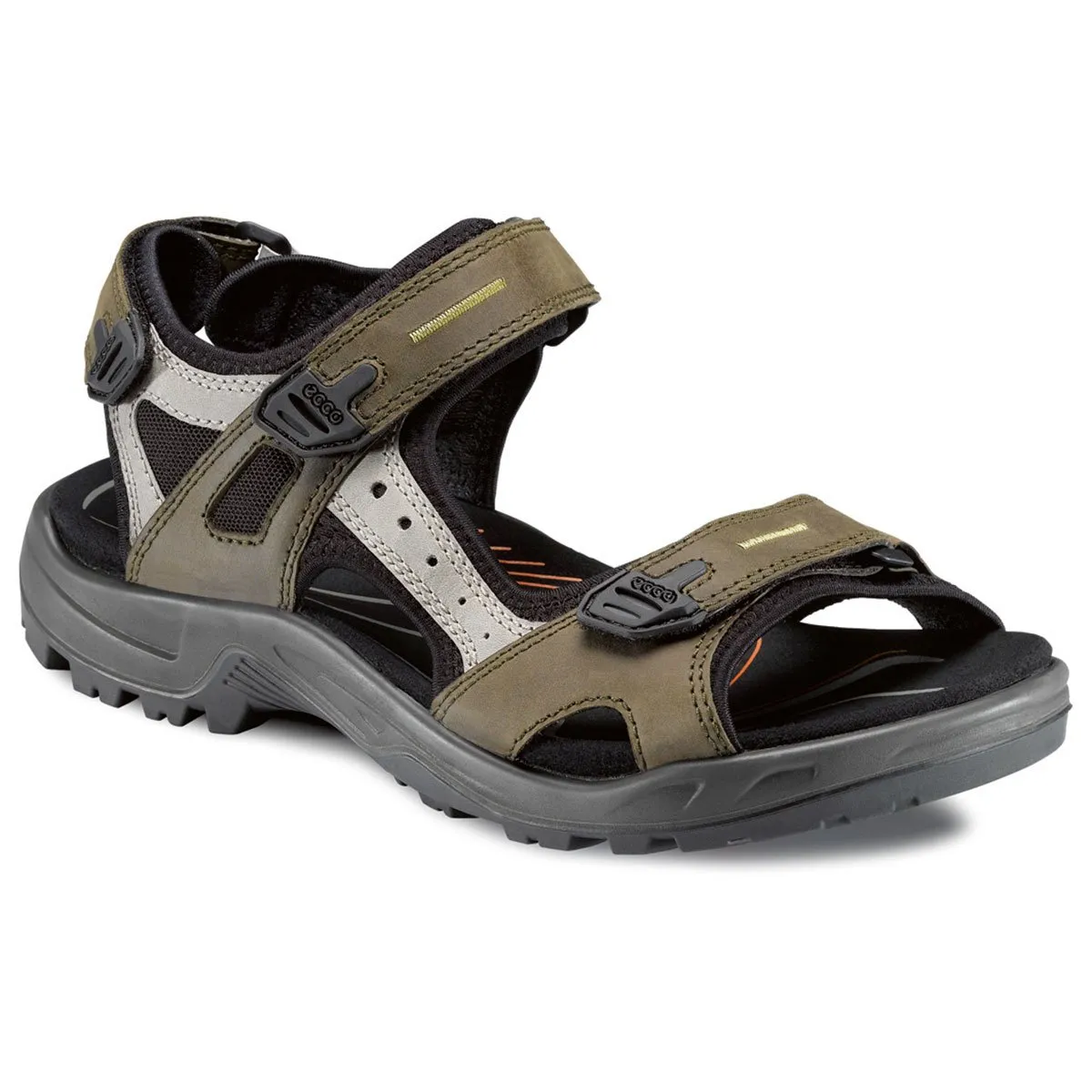 Ecco Irving Fisherman sandali uomo Vetiver pelle
