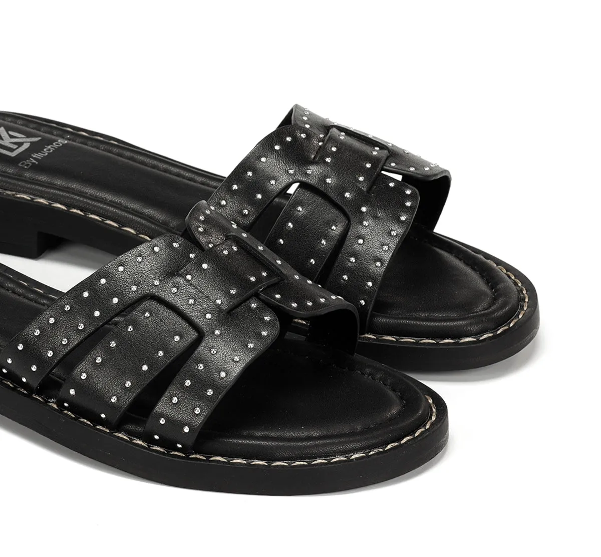 Fluchos Ega D9731 Sandali Donna Neri Bassi