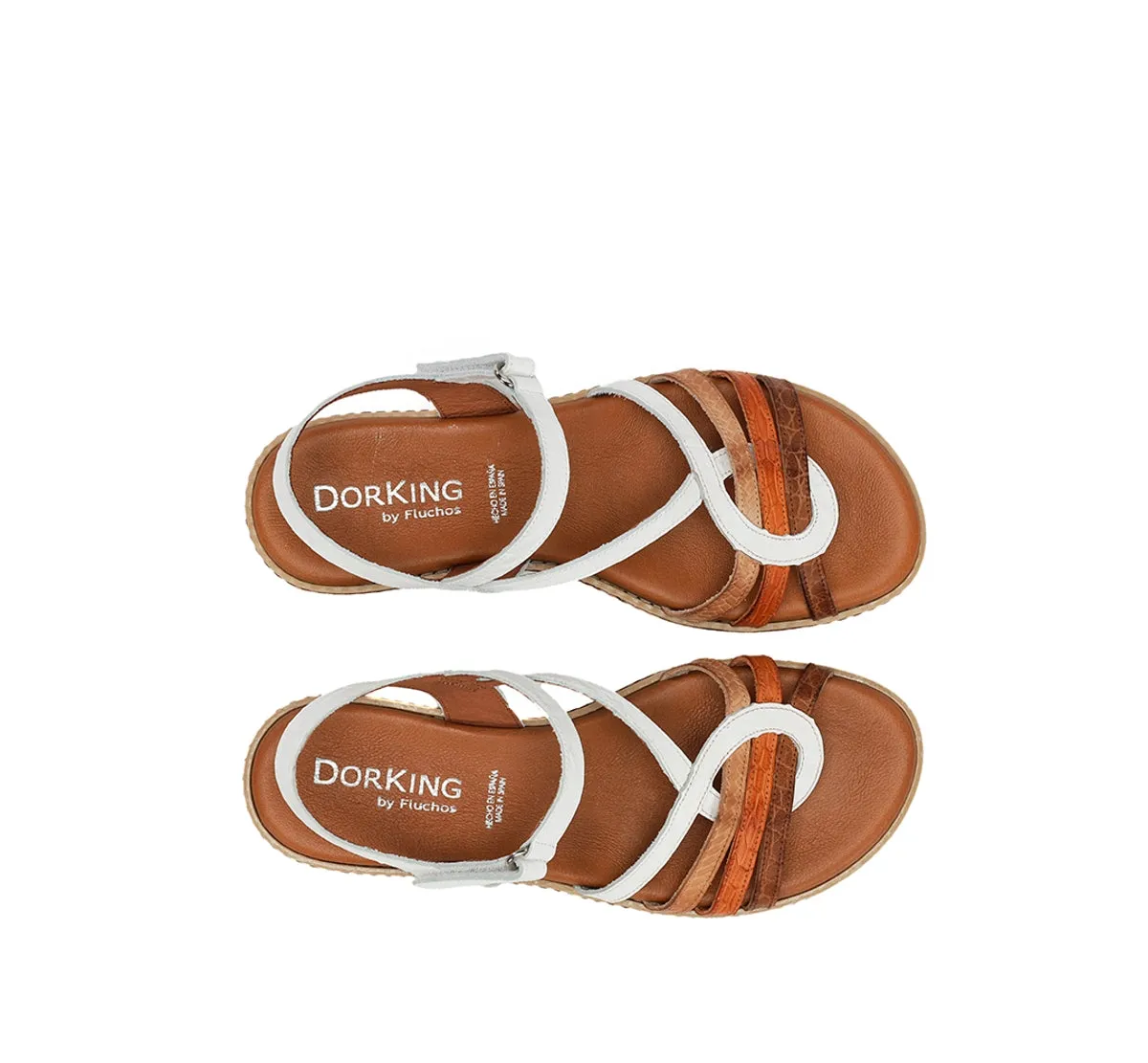Fluchos Espe D9113 sandali donna bianchi pelle