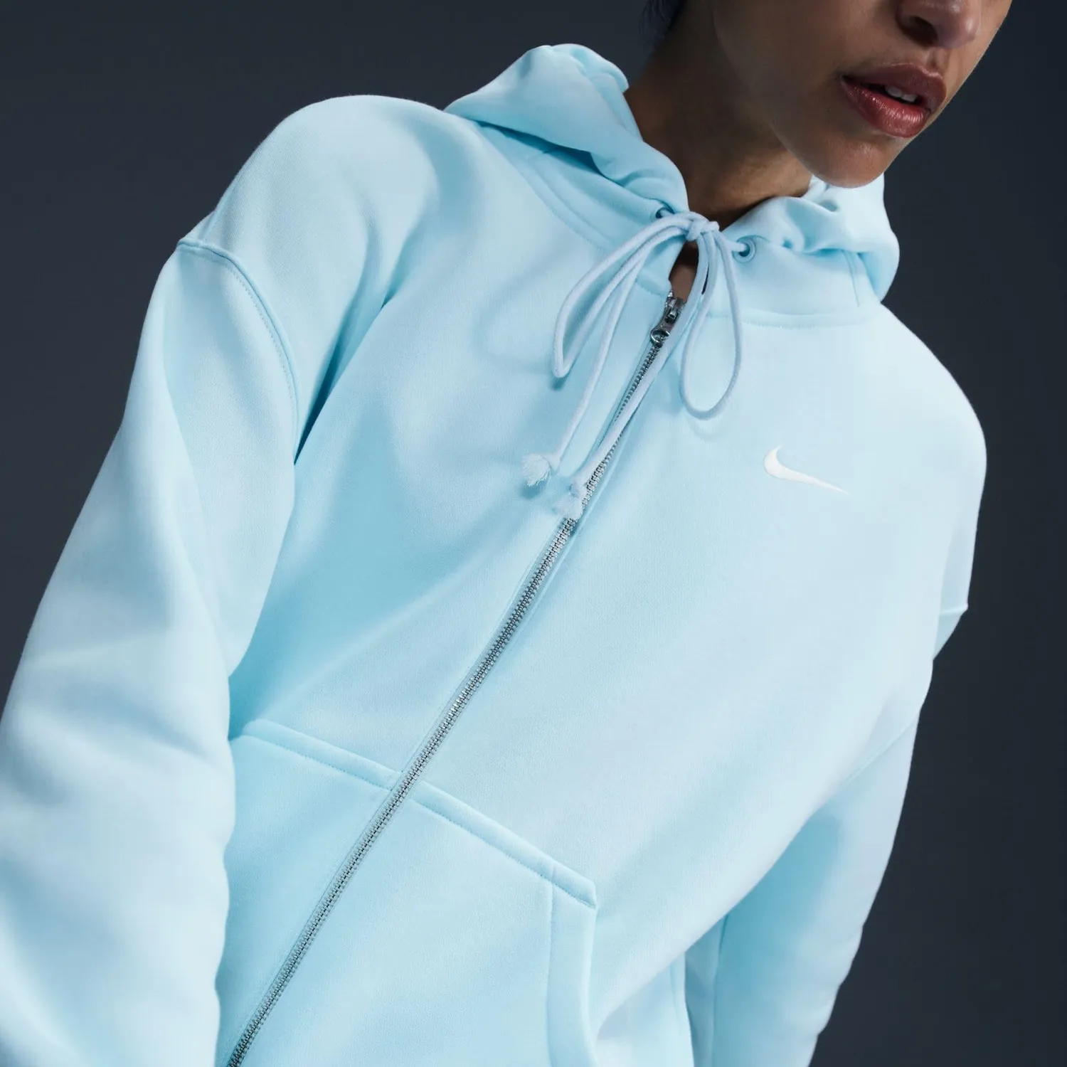 Nike Phoenix Fleece felpa donna Glacier Blue