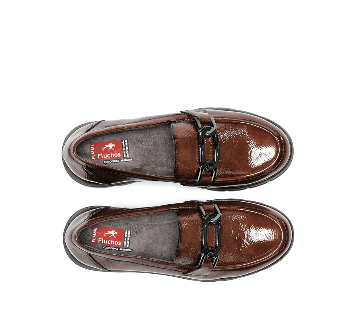 Fluchos Gladis F1794 mocassini donna marroni leggeri