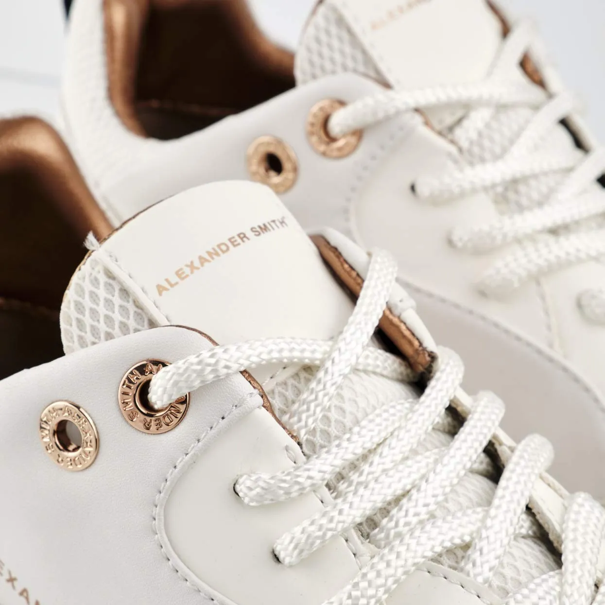 Alexander Smith London Eye White Pink sneakers donna pelle