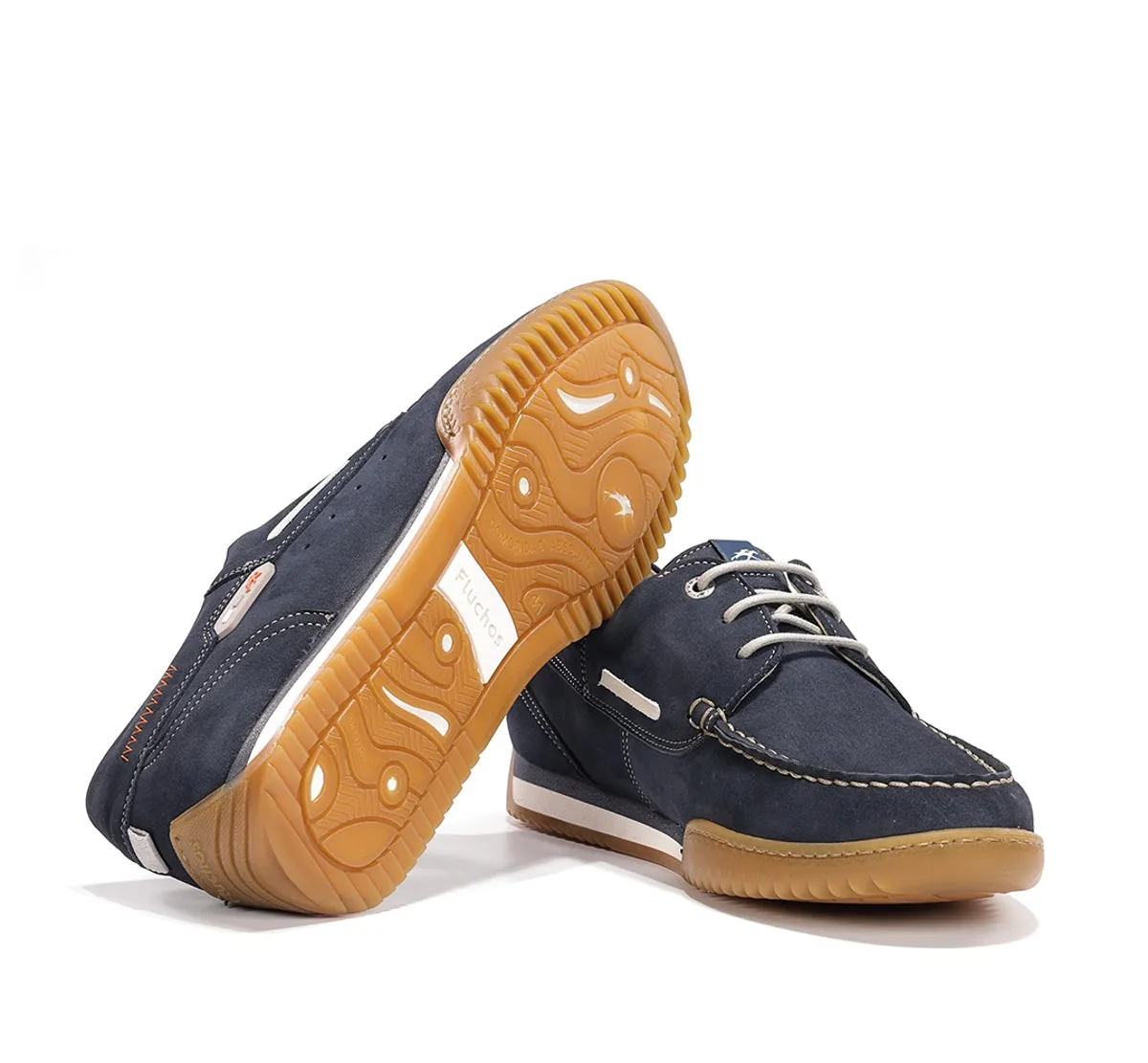 Fluchos Bruno F2434 scarpe barca uomo blu grip