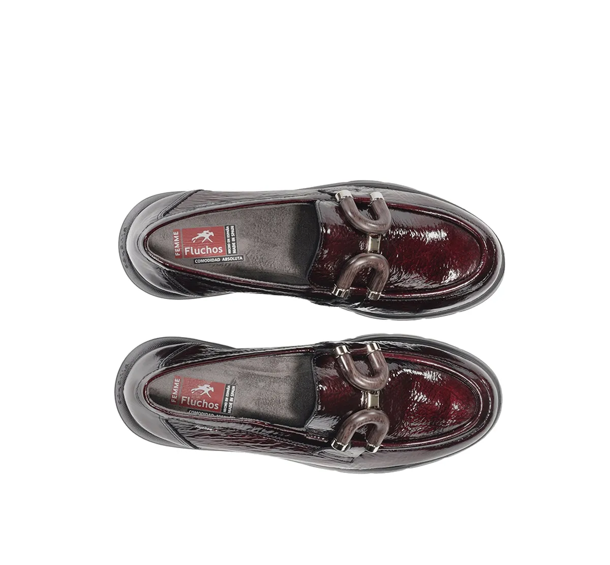 Fluchos Gladis F2514 mocassini rossi donna leggeri