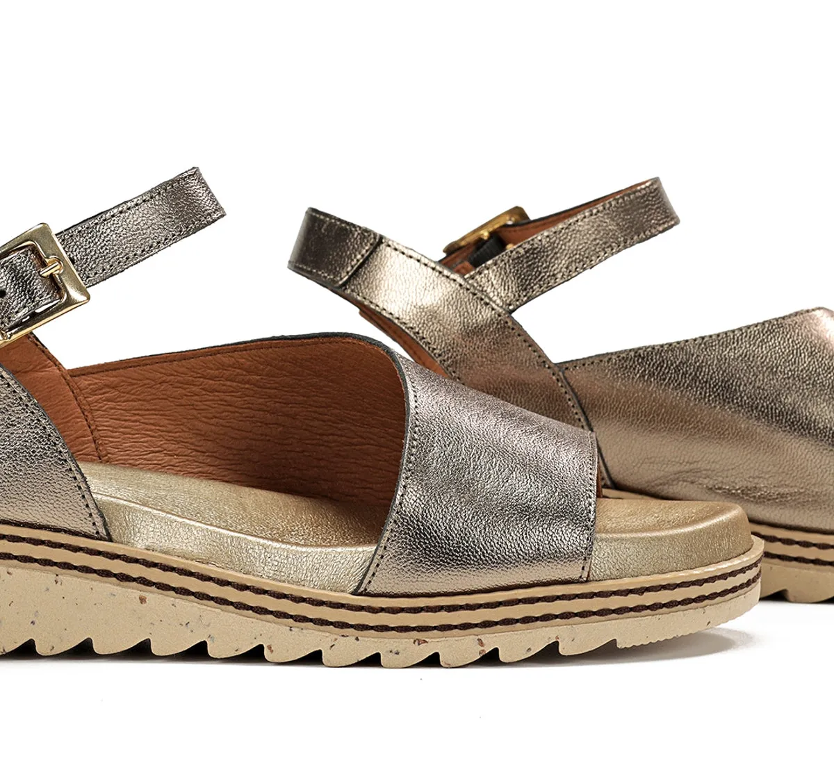 Fluchos Espe D8771 sandali argento donna velcro