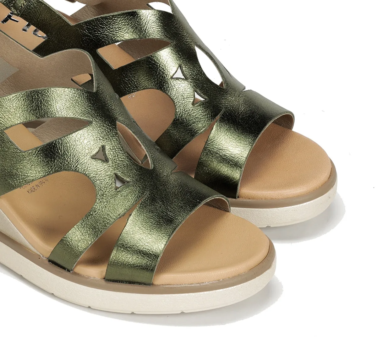Fluchos Smash F1974 sandali donna verde con zeppa