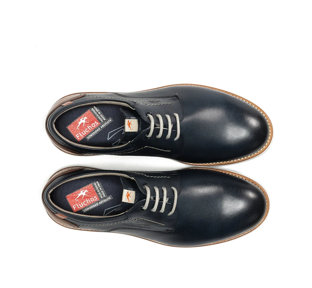Fluchos Taylor F1978 scarpe uomo blu cuciture