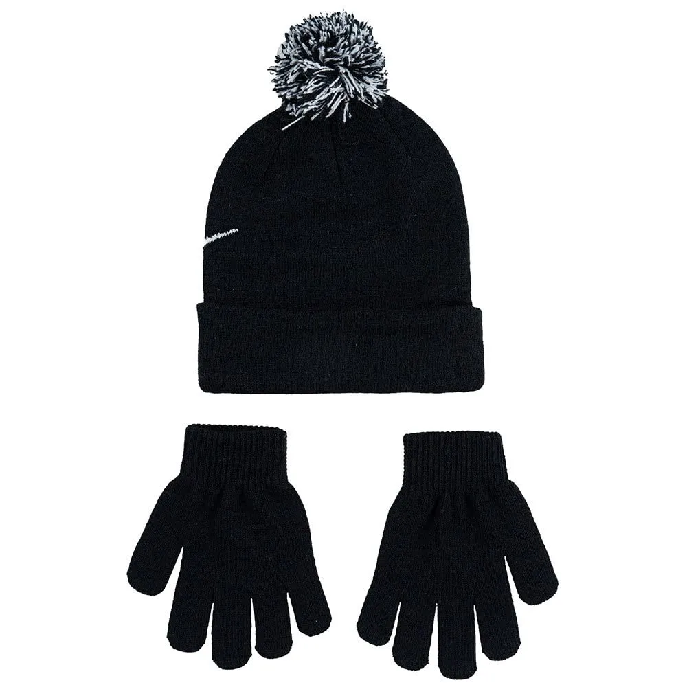 Nike Swoosh Pom Beanie set berretto e guanti con pompon