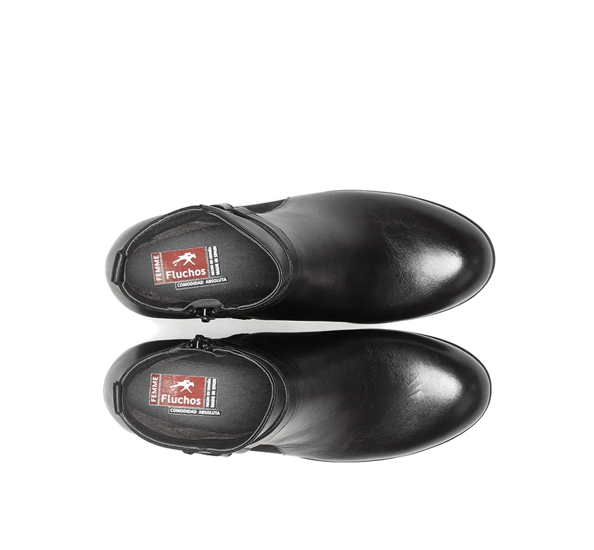 Fluchos Aliss F1368 tronchetti donna neri pelle