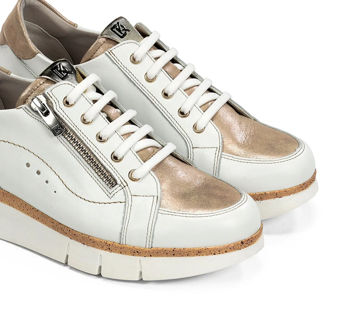 Dorking India D9301 sneakers donna oro dettaglio welt