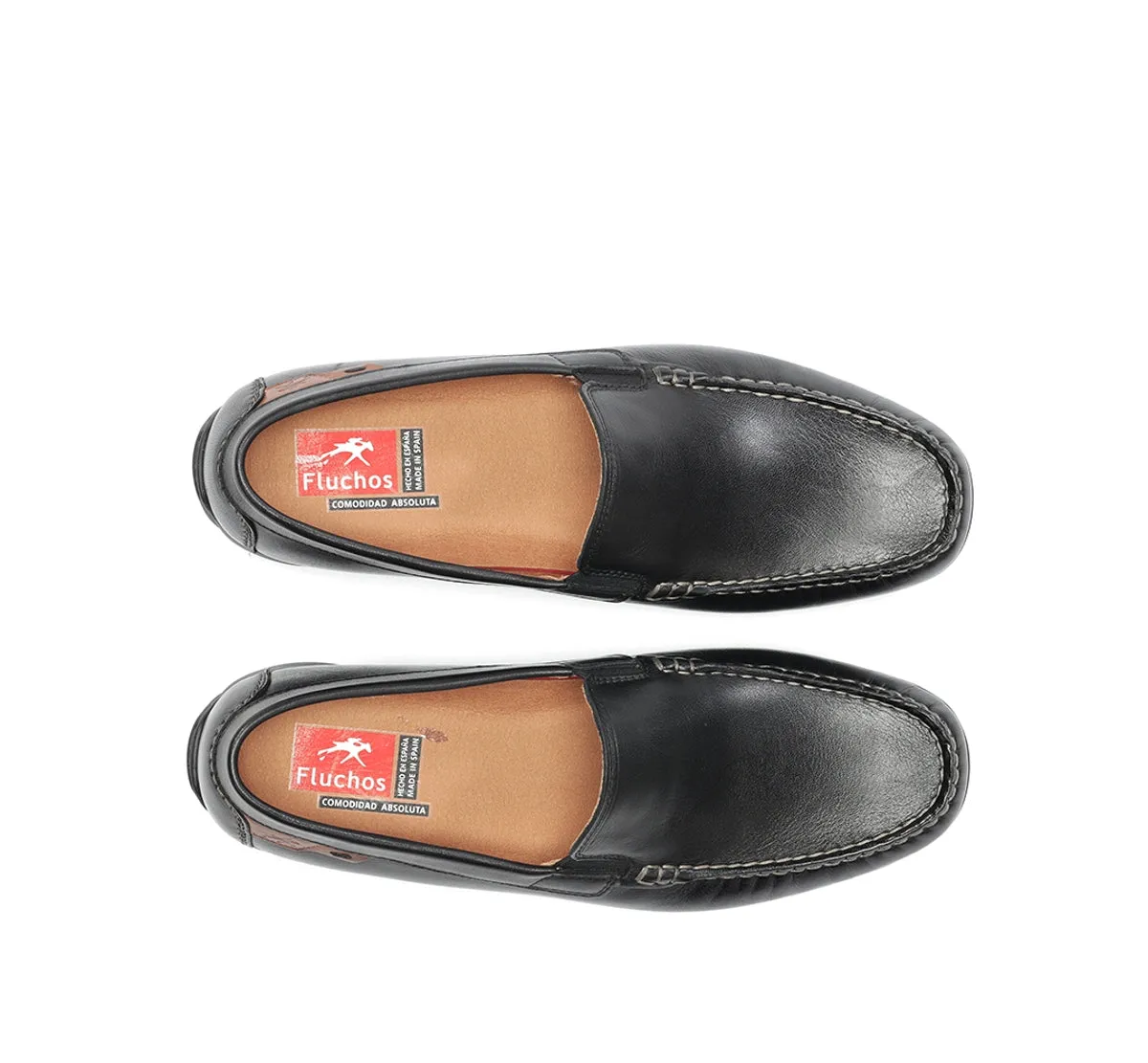 Fluchos Samoa F2208 Mocassini Uomo Neri Morbidi