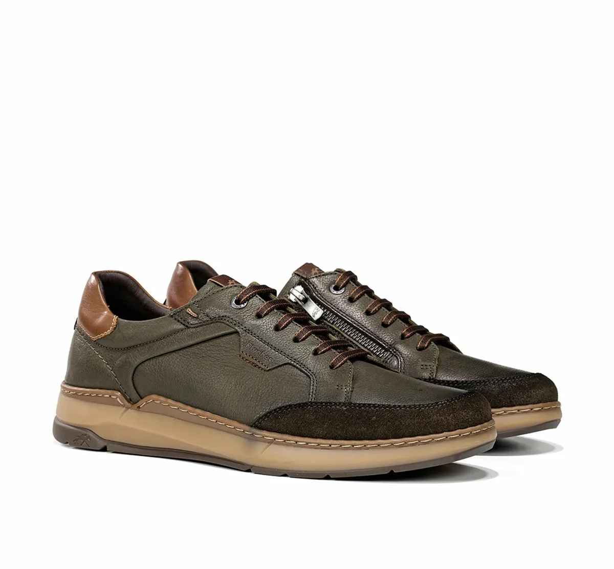 Fluchos Jeff F2510 scarpe verdi pelle uomo