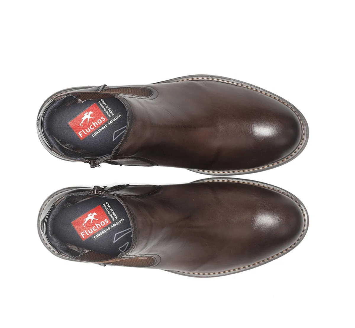 Fluchos Terry F1343 polacchine uomo marroni invernali