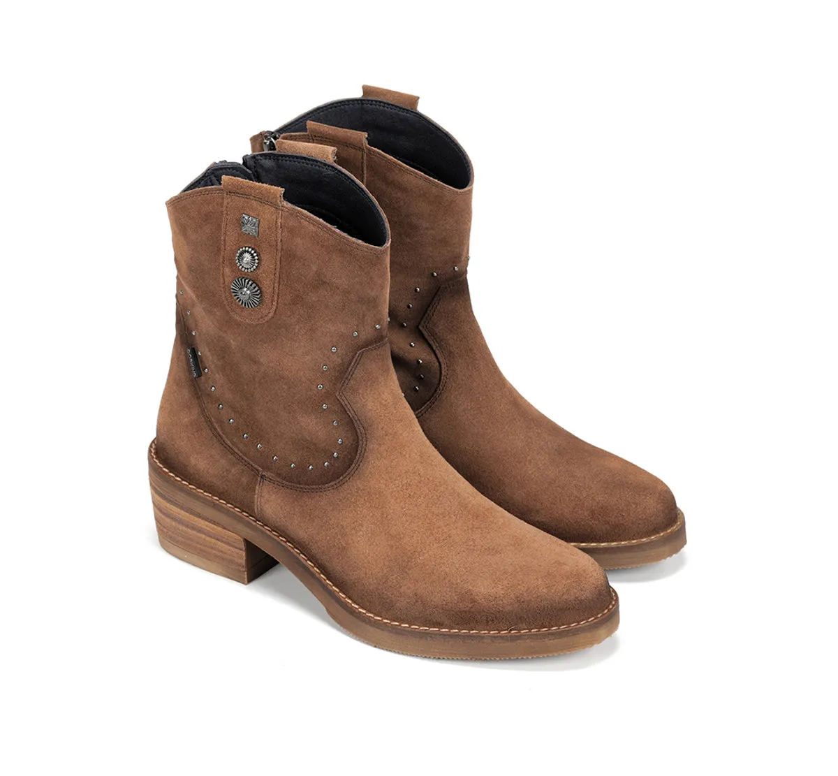 Fluchos Layla D9549 stivaletti donna marrone tacco basso