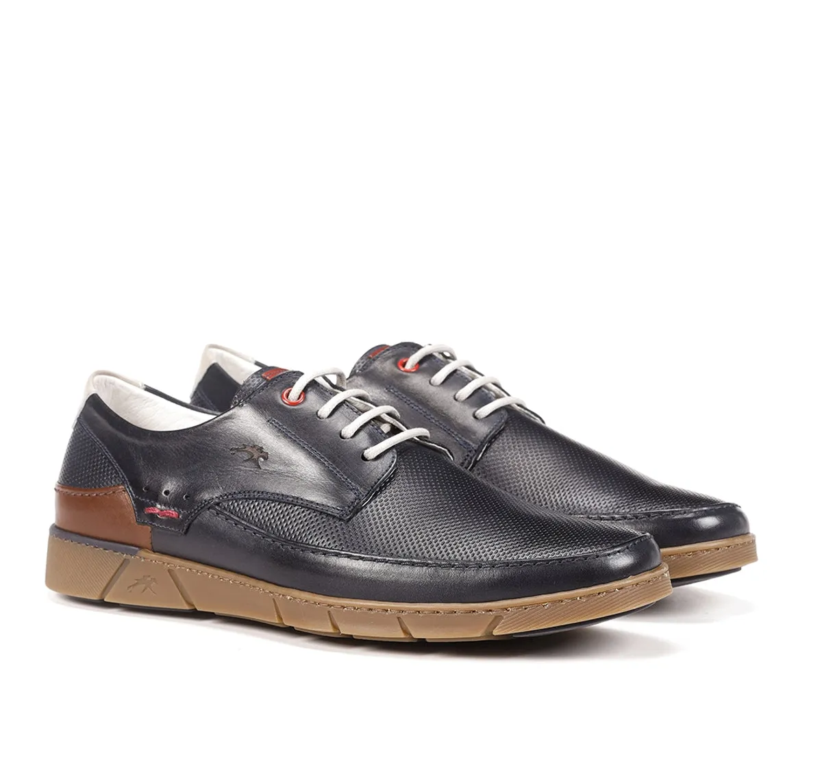 Fluchos Barry F1156 Scarpe Uomo Blu Allacciate Casual