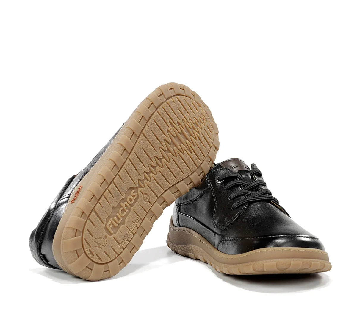 Fluchos Jerry F2504 scarpe nere uomo pianta larga