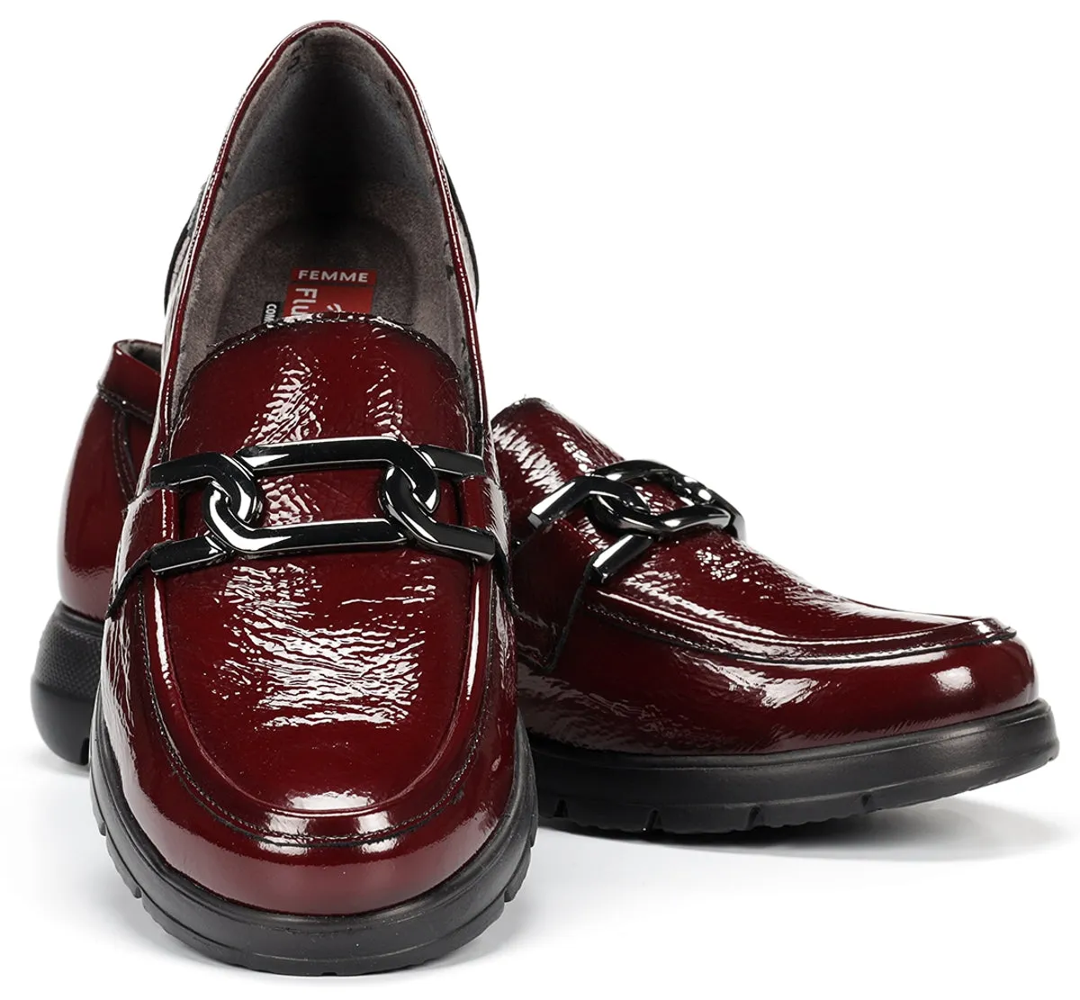 Fluchos Gladis F1794 mocassini donna rossi leggeri