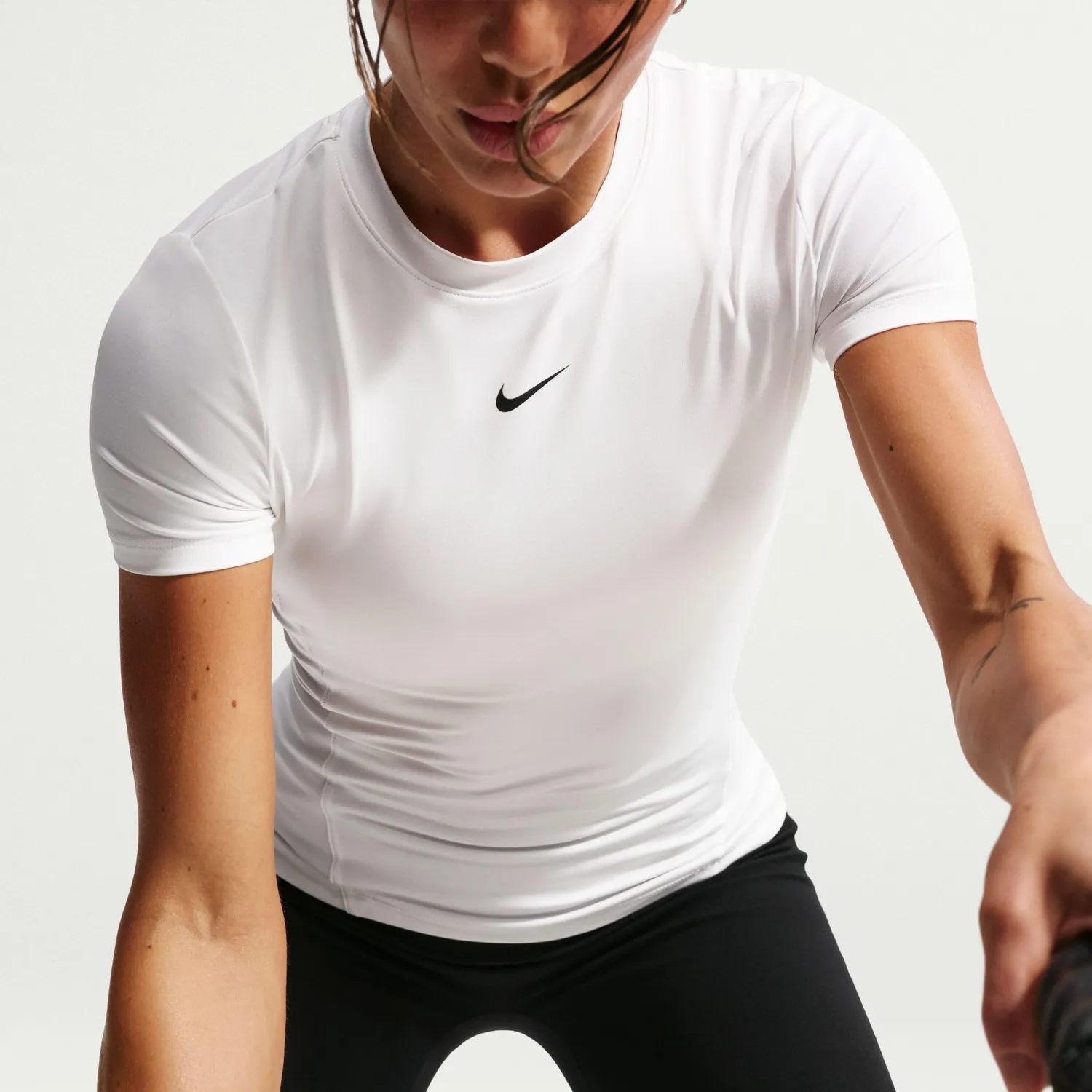 Nike One Fitted maglietta donna Blu Notte aderente