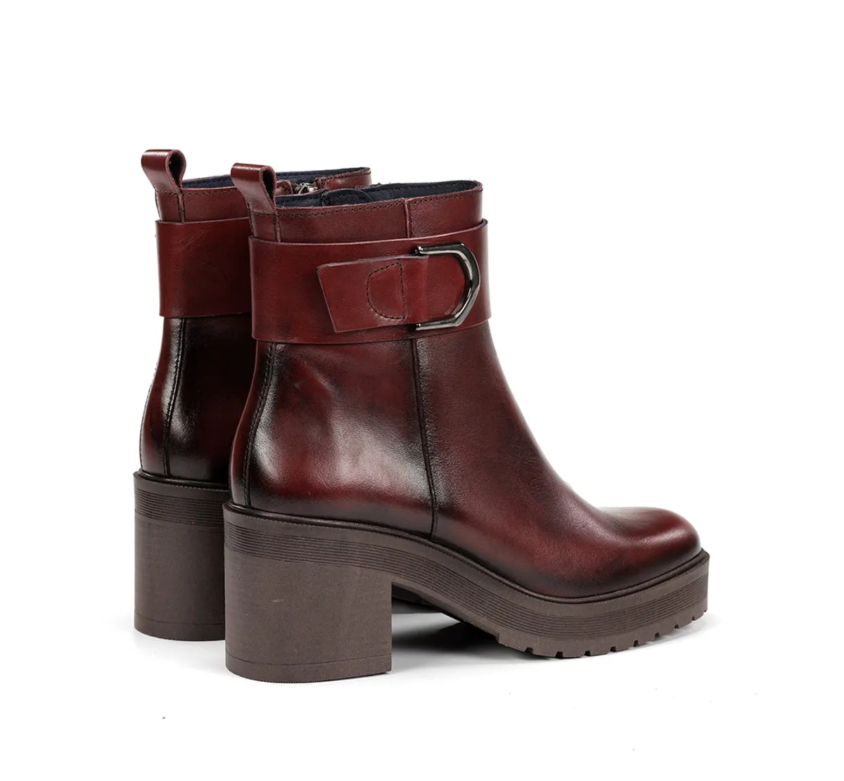 Fluchos Sarah D9573 tronchetti bordeaux tacco largo
