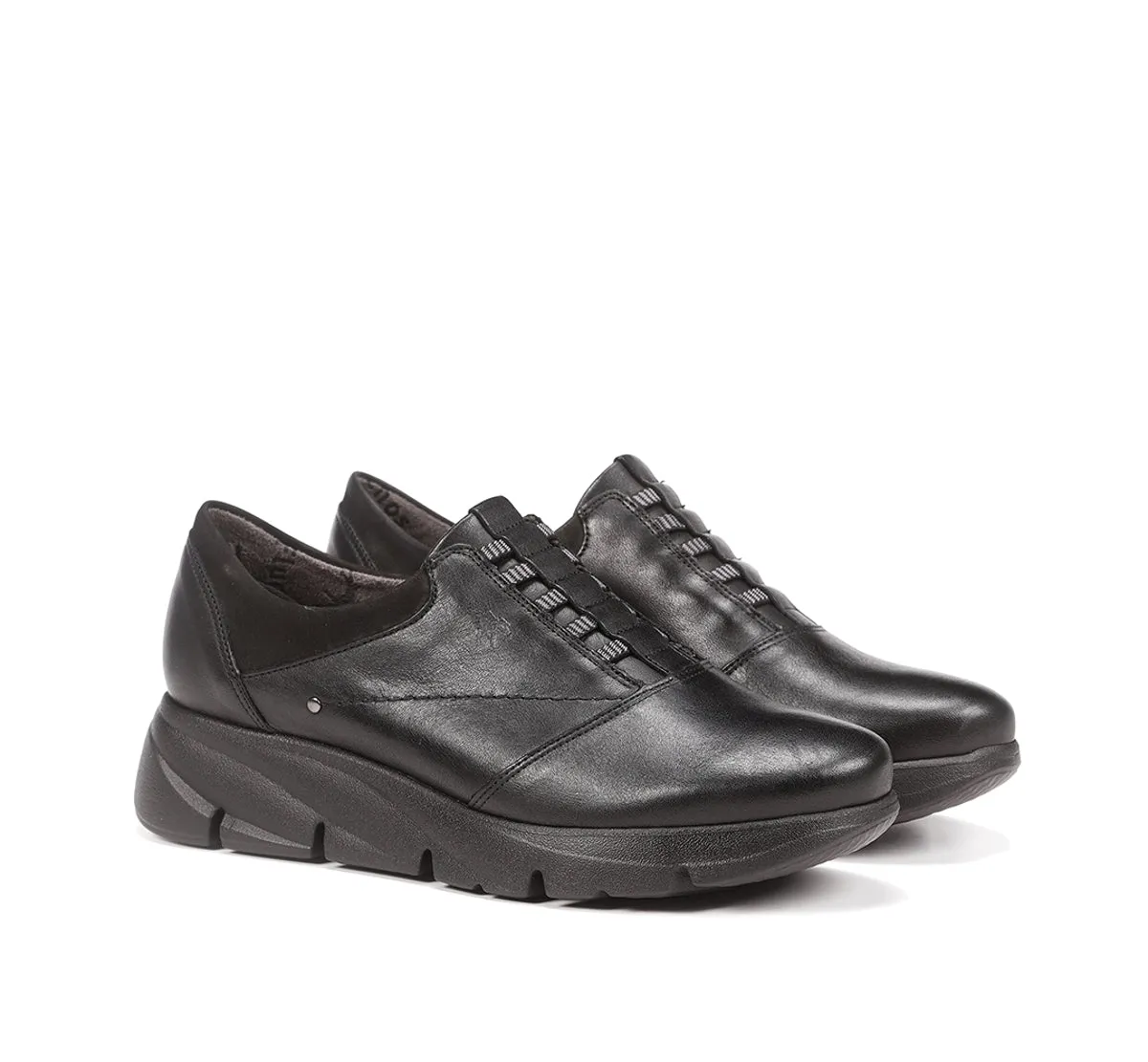 Fluchos Bona F1357 scarpa donna nera con zeppa