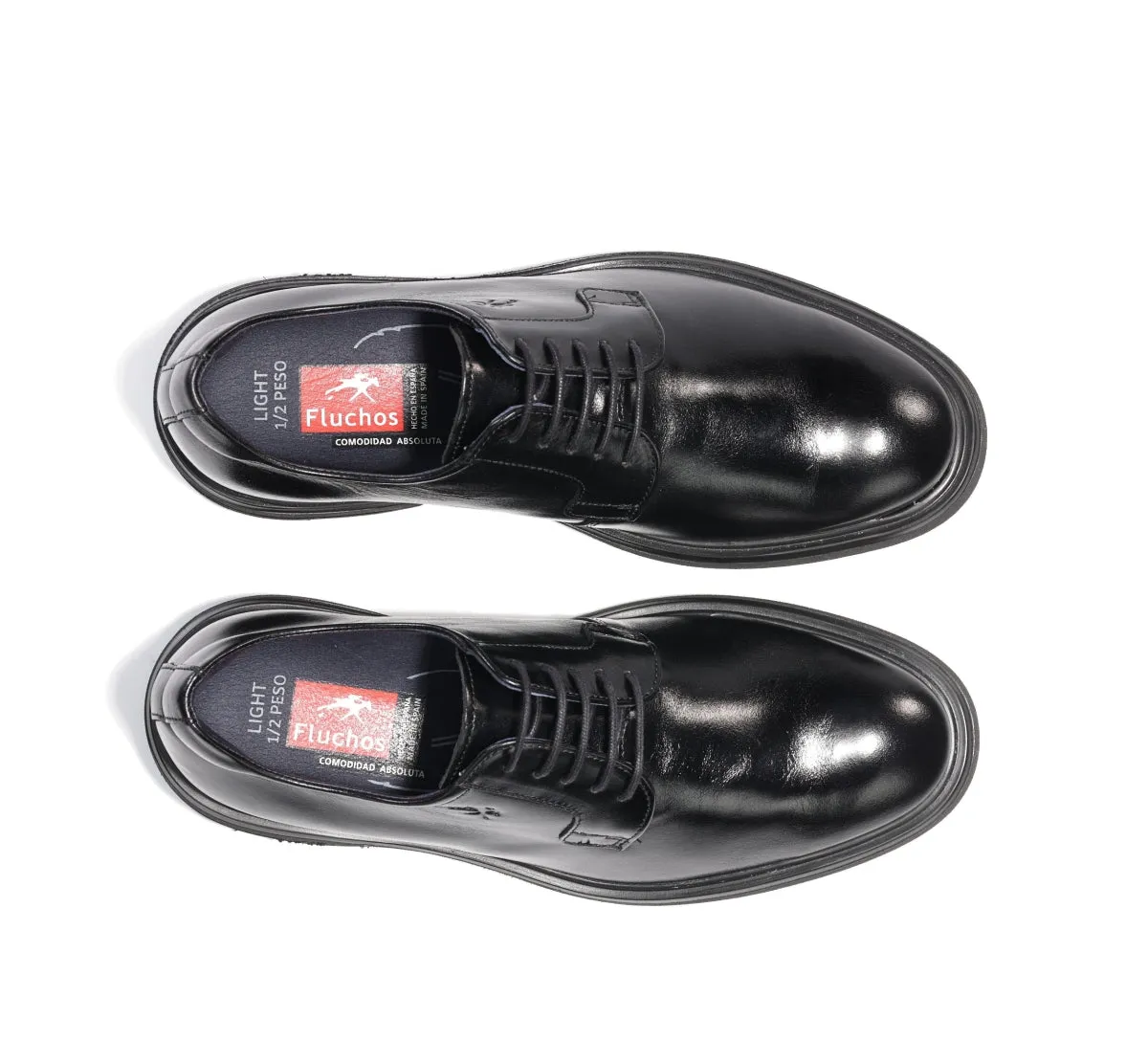 Fluchos Belgas F0631 scarpe uomo nere pelle