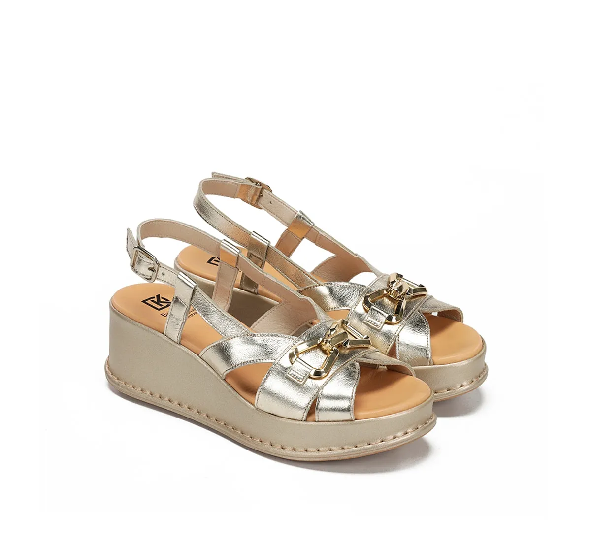 Fluchos Windy D9651 sandalo zeppa donna dorato