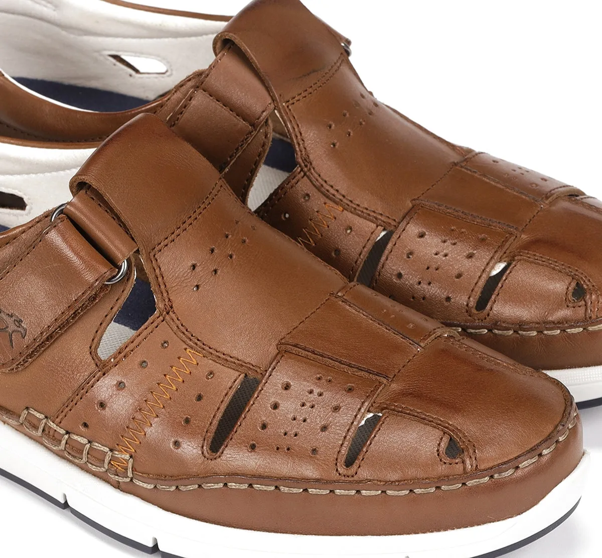 Fluchos Yannic F1444 sandali uomo marrone lacci