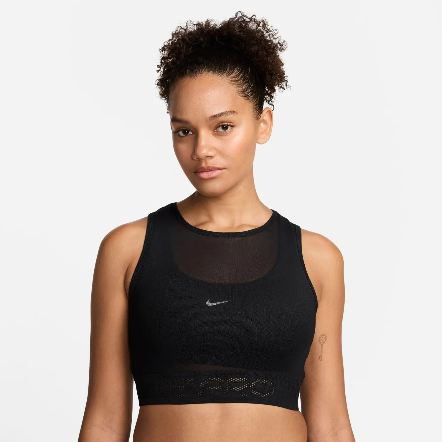 Nike Pro Mesh canotta donna M nera traspirante