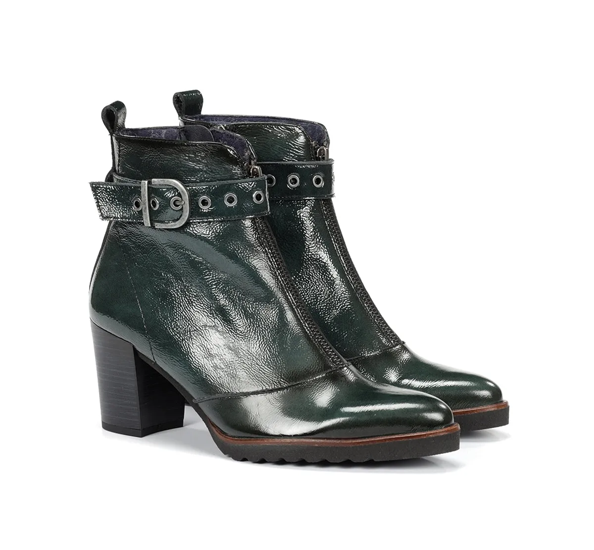Dorking by Fluchos Thais D8300 stivaletti verde tacco