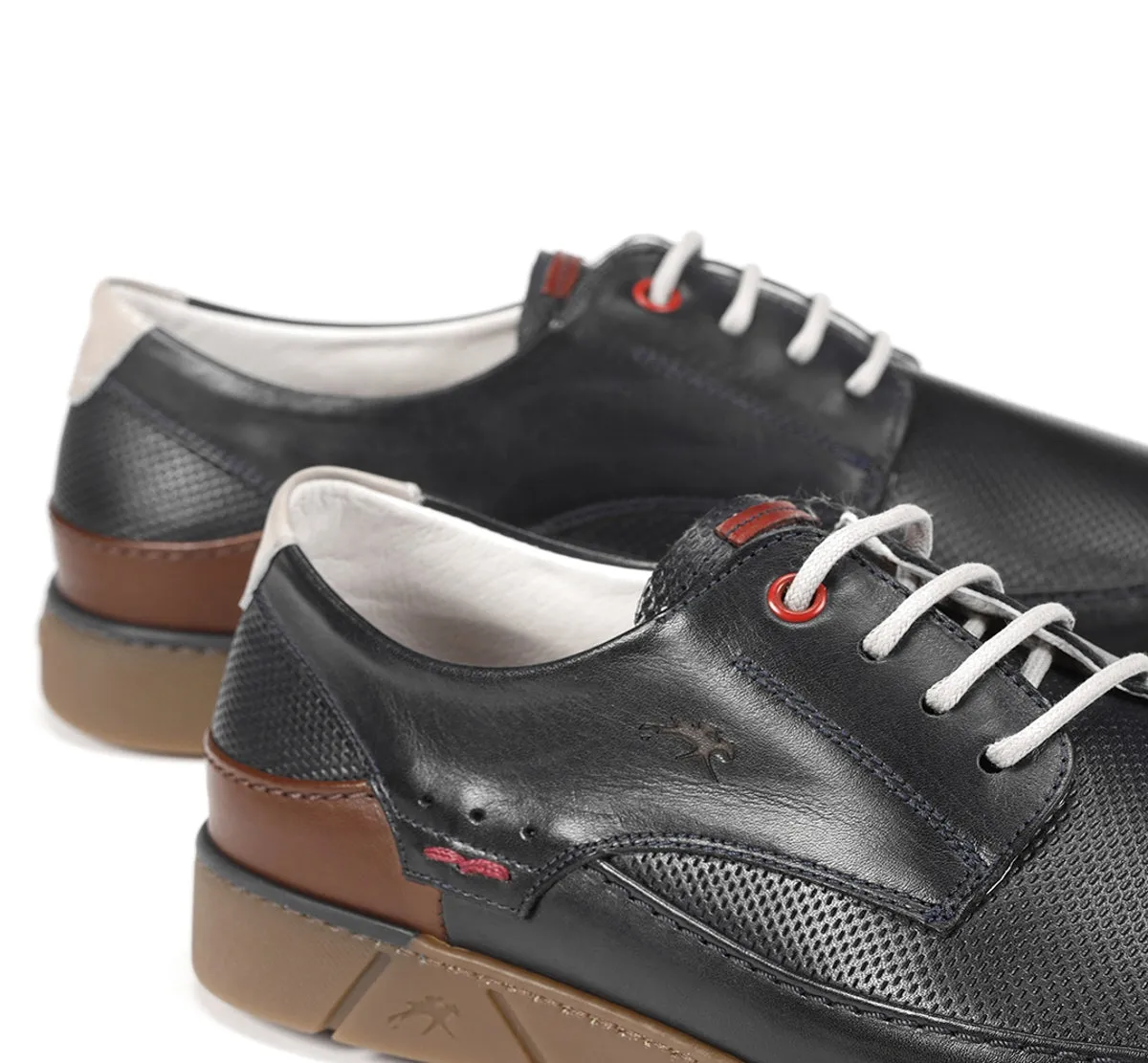 Fluchos Barry F1156 Scarpe Uomo Blu Allacciate Casual