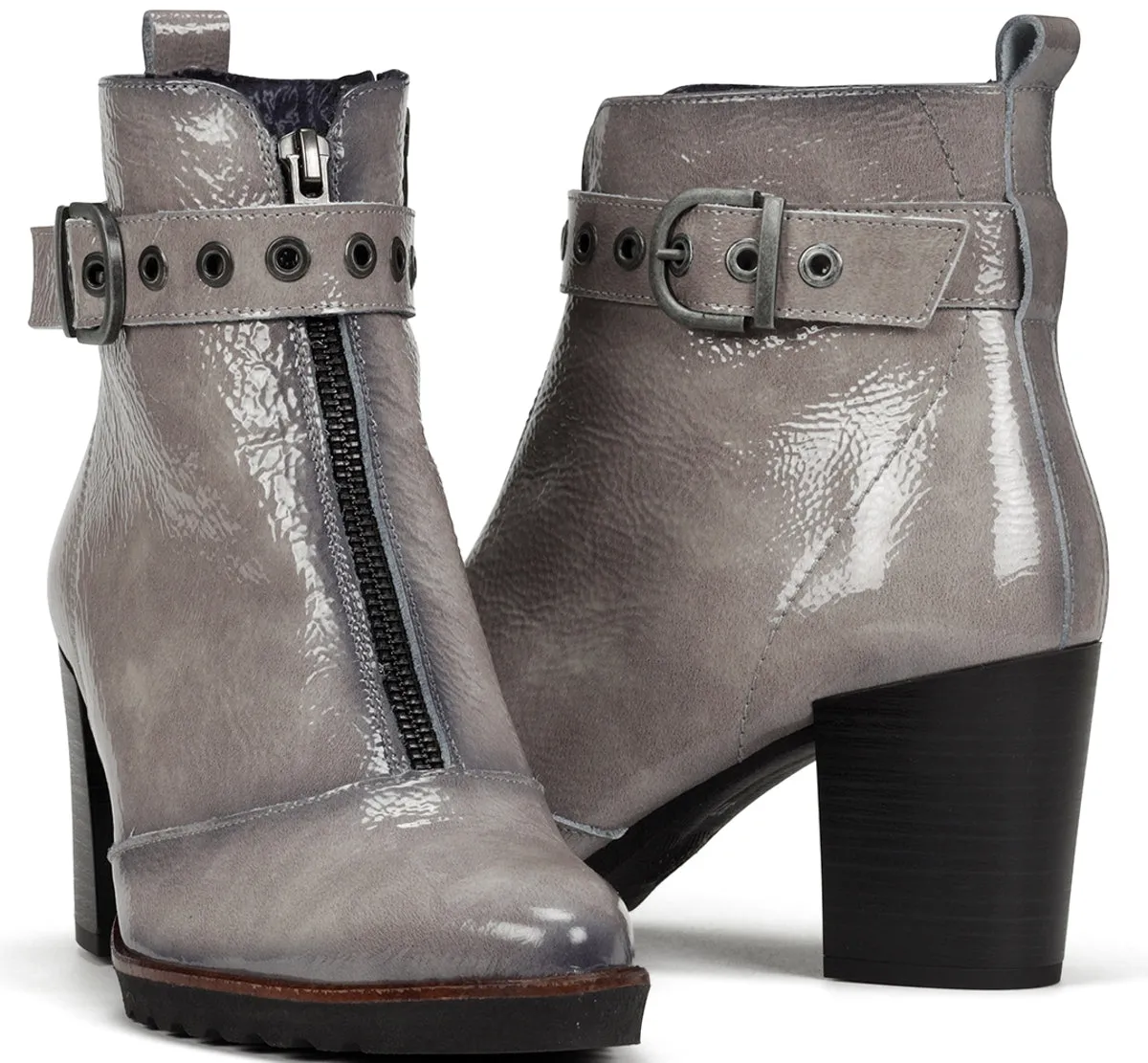 Fluchos Thais D8300 stivaletto donna grigio tacco cowboy
