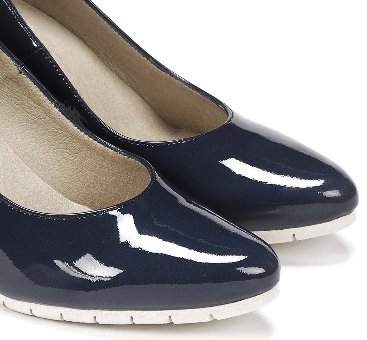 Fluchos Tian D8737 scarpe con tacco blu tacco medio