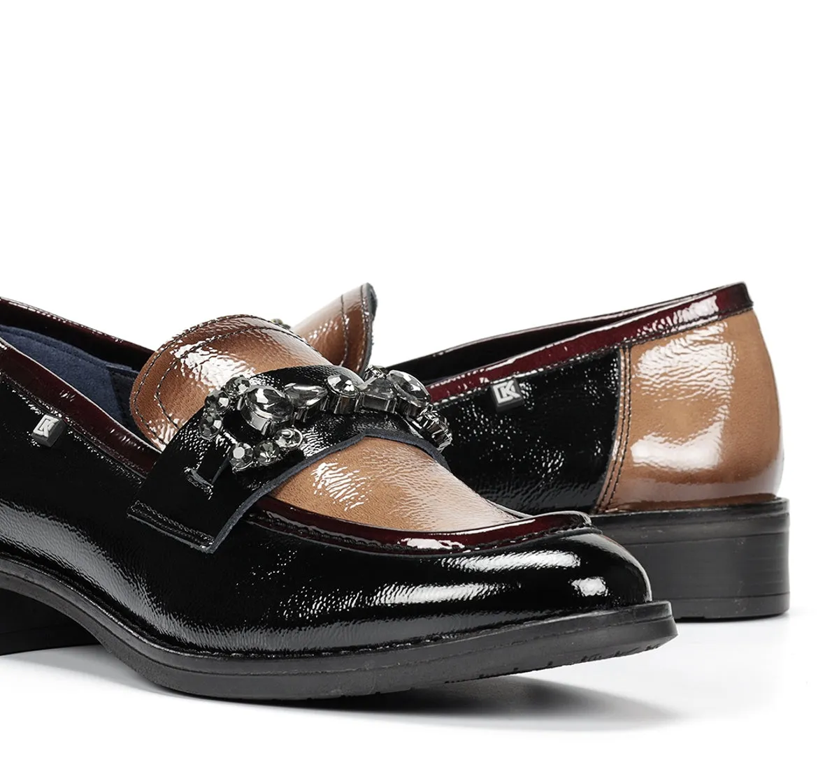 Fluchos Dorking Harvard D9118 mocassini donna neri