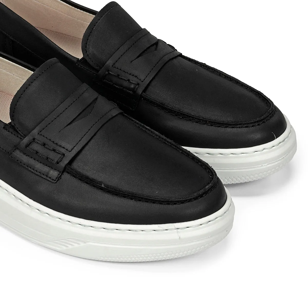 Fluchos Boston F2224 mocassino uomo nero leggero