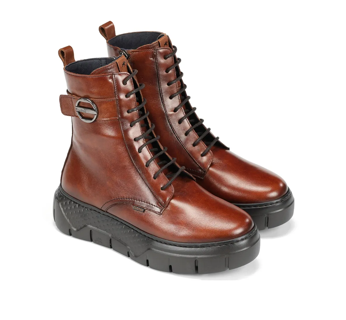 Fluchos Ilia F2303 stivaletti donna marroni stringati