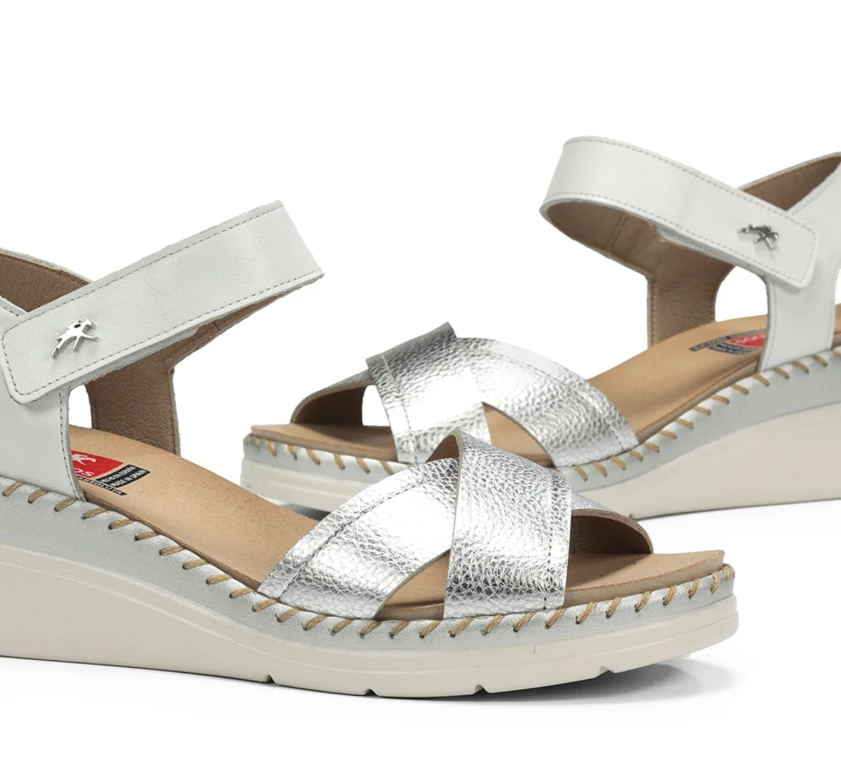 Fluchos Leza F2139 sandalo donna argento flessibile
